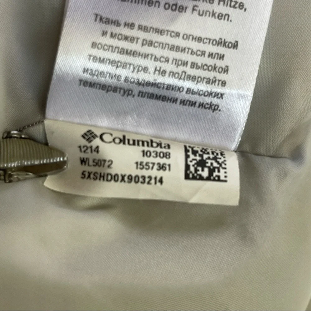 Columbia Women's Sportswear Co Quilted Jacket with Fur Trim Hood XL White - Picture 12 of 16